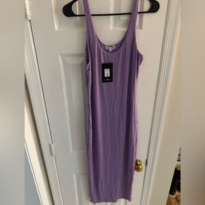 FashionNova Lilac Sleeveless Scoop Neck Dress